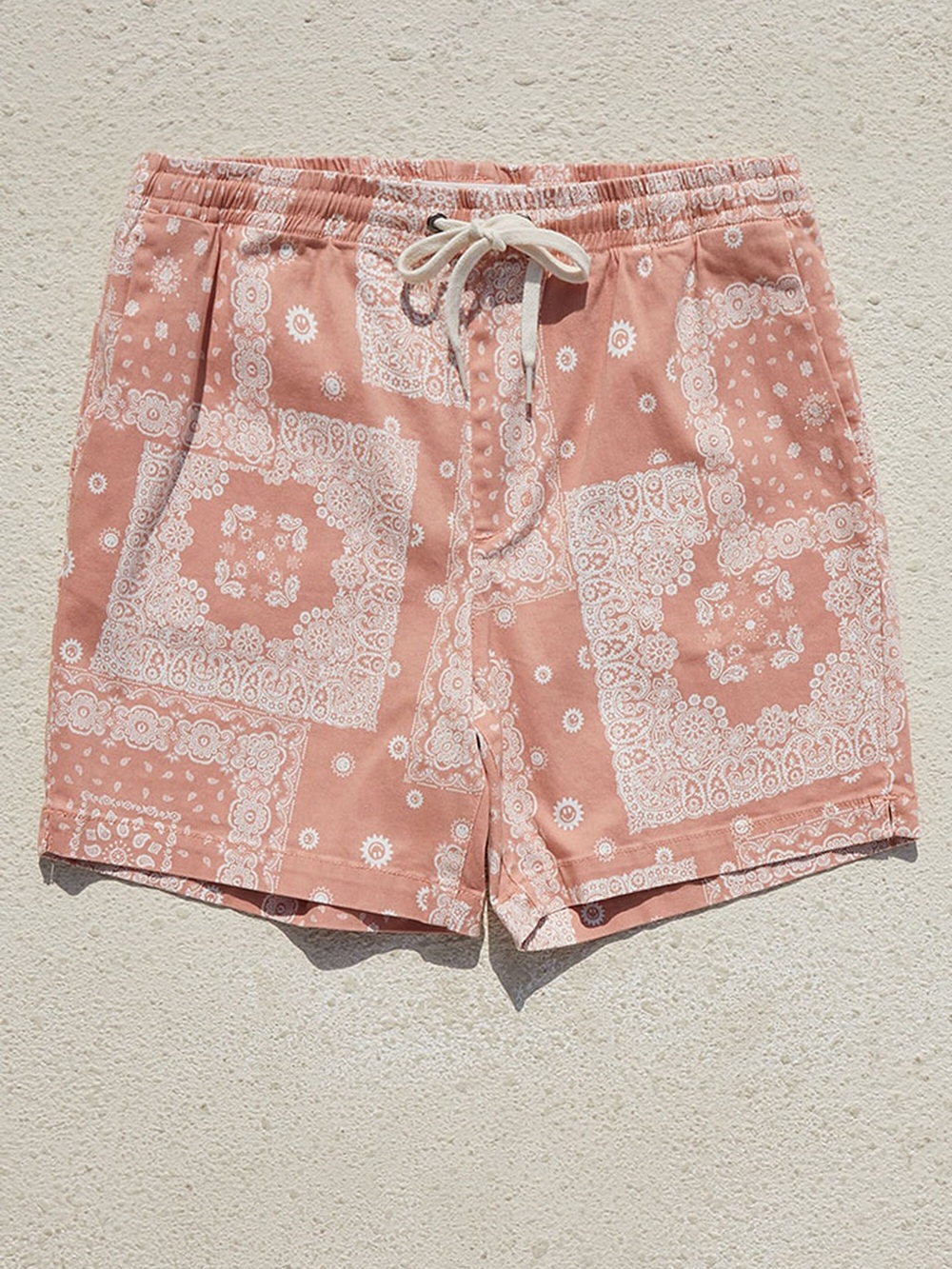 Pacsun Coral Patchwork Twill Volley Shorts - Picture 5 of 5